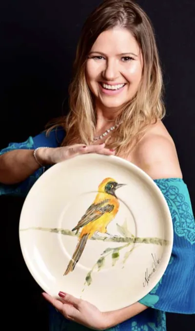 Aquarela Sobre Ceramica